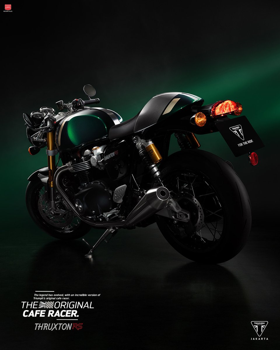TriumphJakarta's tweet photo. All the iconic hallmarks, features and quality of Triumph’s celebrated Thruxton R, but now with range-topping RS specification, even more supreme cafe racing handling, more contemporary style, and incredible finish and detail.

In store Now #Jakarta #Indonesia https://t.co/NHq9mWHo89