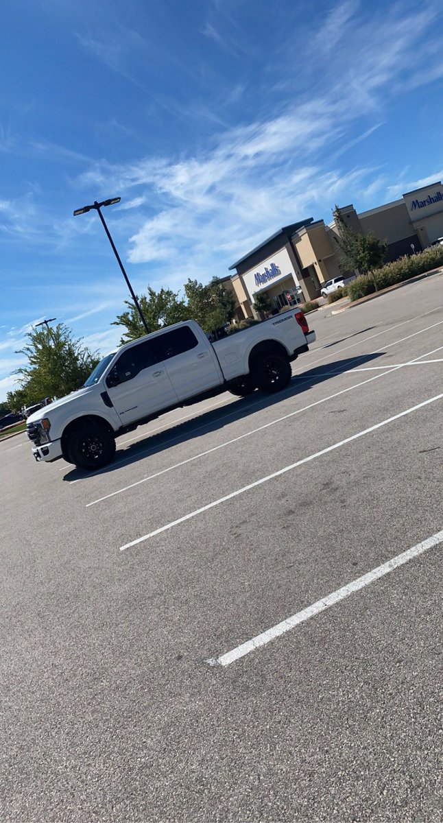 shelloriley's tweet photo. Social media do your thing… my truck was stolen tonight from Plucker’s Lakeline location… 2021 F250 Tremor, Fire union sticker back driver side https://t.co/dGf5fRlH6s