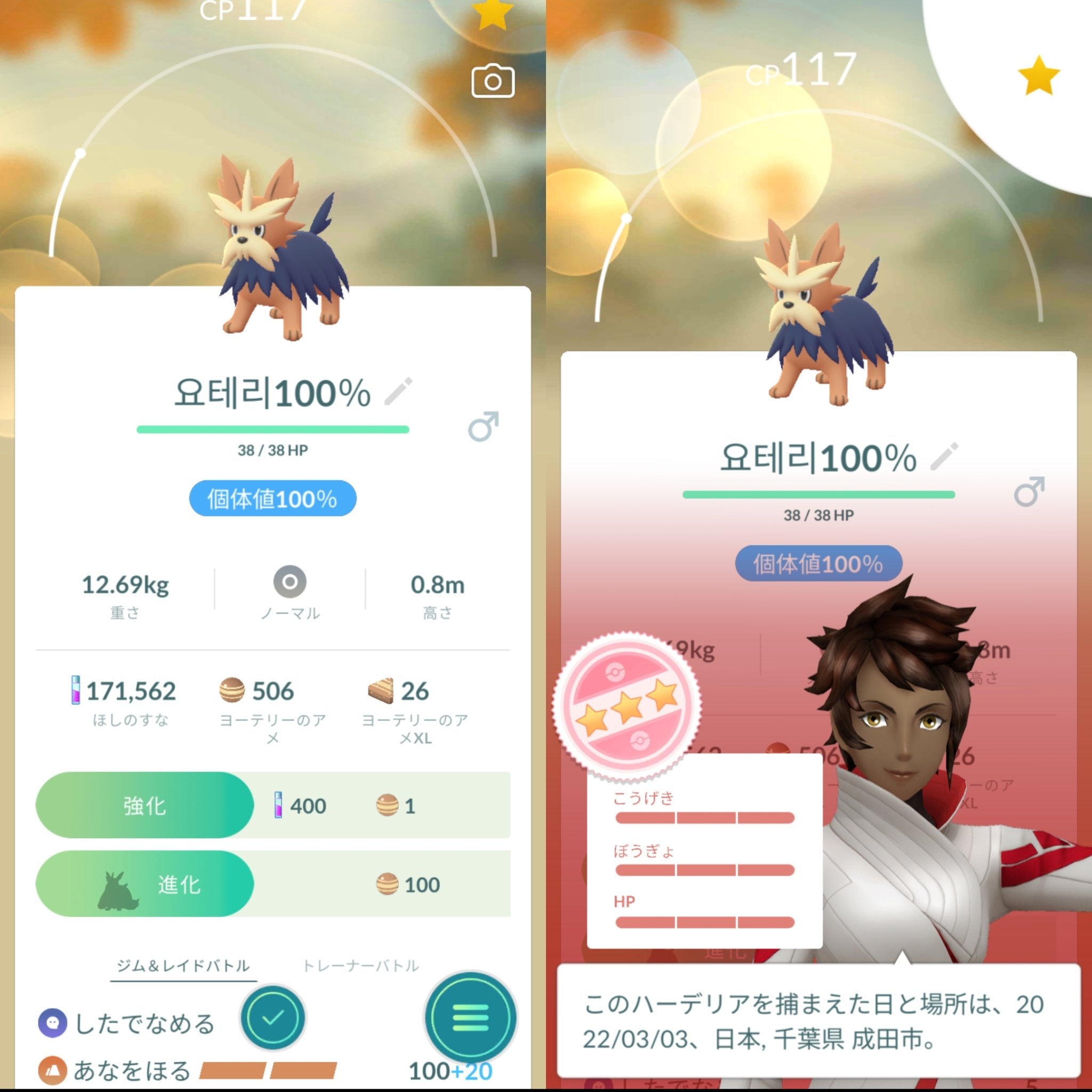 ファング 일본 캇파 남자 轟絶運極 151体 轟絶マルチ歓迎 23年01月14日 土曜日 朝 キラポケモン トゲチック を トゲキッス に進化 Cp944 Cp1859 個体値 3 累計進化回数 62回目 トゲチック