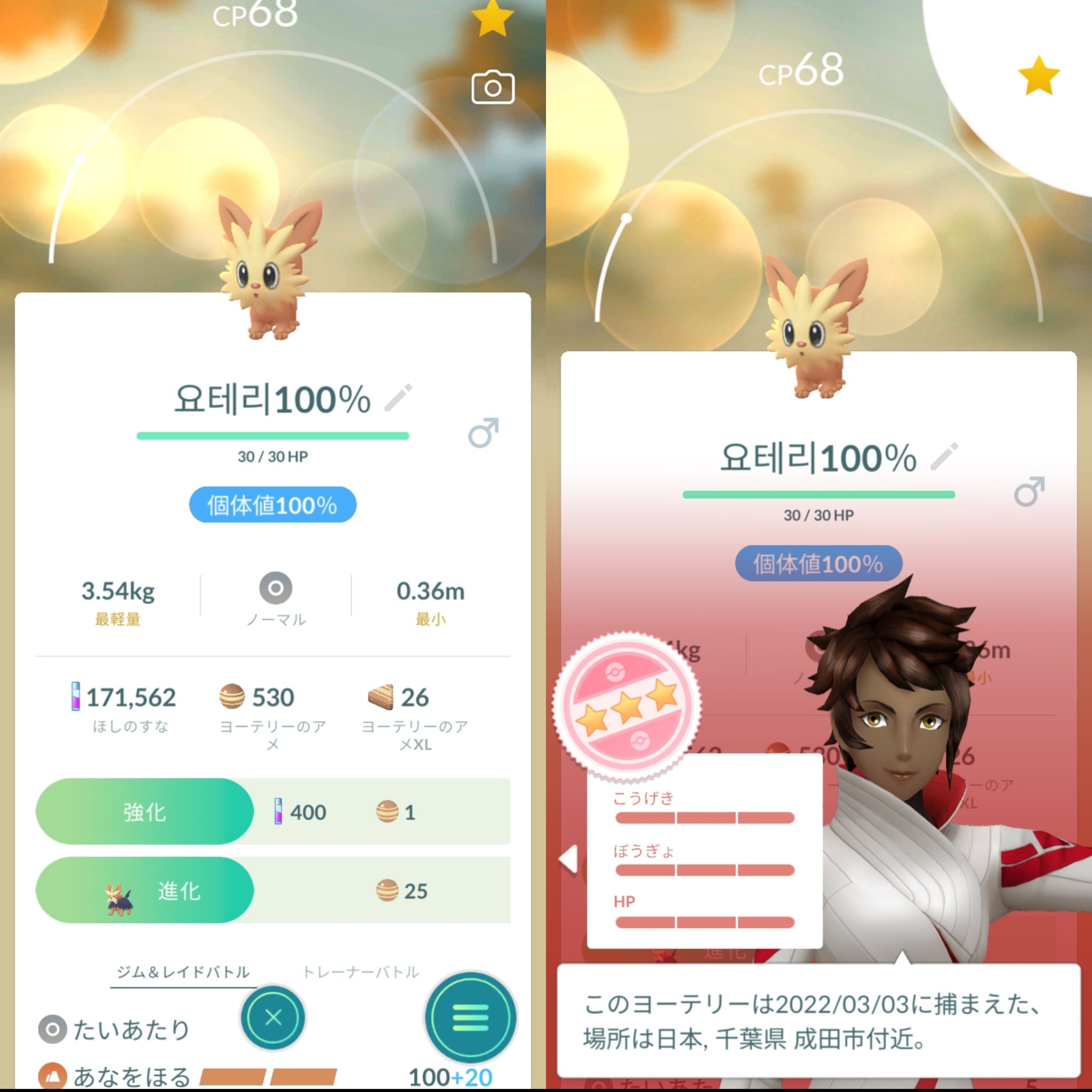 ファング 일본 캇파 남자 轟絶運極 151体 轟絶マルチ歓迎 23年01月14日 土曜日 朝 キラポケモン トゲチック を トゲキッス に進化 Cp944 Cp1859 個体値 3 累計進化回数 62回目 トゲチック