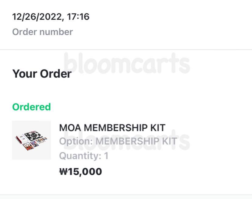 bloomykstore's tweet photo. purchase proof https://t.co/mOmgHCRWY8