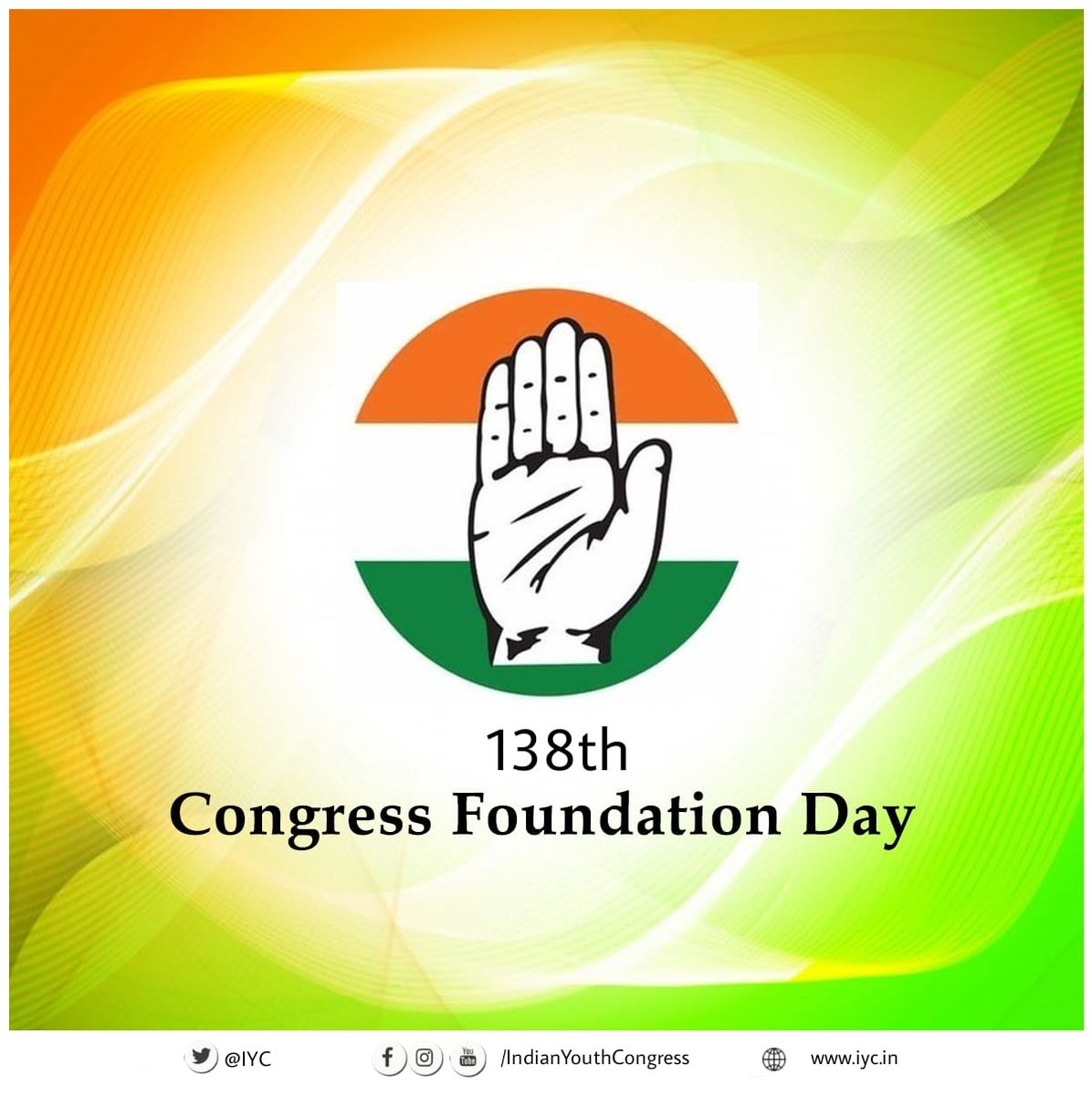 IYCPendraGPM's tweet photo. कांग्रेस के 138 वें स्थापना दिवस की बहुत बहुत बधाई एवं शुभकामनाएँ-💐💐

कांग्रेस एक विच��रधारा है जो देश की आज़ादी से लेकर आज तक देश की आन, बान और शान की ख़ातिर क़ुर्बान होने और संघर्ष करने के लिए हमें प्रेरित करती है !!

“मज़बूत कांग्रेस, मज़बूत भारत” https://t.co/iKzhgTgOfF