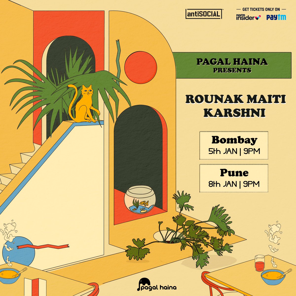 pagal haina (@pagalhaina) on Twitter photo #gigalert <a href="/rounakmaiti/">Ršunak</a> and @karshninair are bringing to you stellar sets that you just canāt miss with the most kickass band <a href="/arpankumar90/">Arpan Kumar</a> <a href="/okedomusic/">okedo</a> <a href="/ashreygoel/">Ashrey Goel</a> š
š#Mumbai on 5th Jan and #Pune on 8th Jan at 9pm at #antiSOCIAL
insider.in/go/pagal-hainaā¦
Artwork: <a href="/_skanke/">babypickles</a> #gigalert <a href="/rounakmaiti/">Ršunak</a> and @karshninair are bringing to you stellar sets that you just canāt miss with the most kickass band <a href="/arpankumar90/">Arpan Kumar</a> <a href="/okedomusic/">okedo</a> <a href="/ashreygoel/">Ashrey Goel</a> š
š#Mumbai on 5th Jan and #Pune on 8th Jan at 9pm at #antiSOCIAL
insider.in/go/pagal-hainaā¦
Artwork: <a href="/_skanke/">babypickles</a>