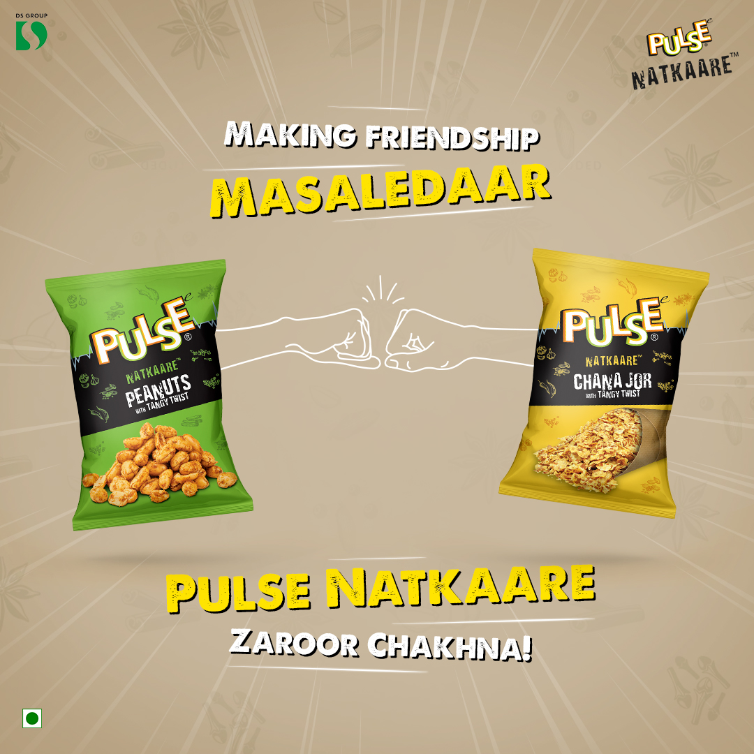 PulseSnacks's tweet photo. Doston ki Mehfil mein Pulse Natkaare nahi chakha to kya chakha?
Making friendships tangier!
#PulseNatkaare #PulseNatkaareChakhaNa #PulseKaChatkaaraAbNatkaareMein #Snacks #Friendships #MasalaPeanuts #ChanaJor #Friday #FridayVibes #TGIF https://t.co/5saL9waktG