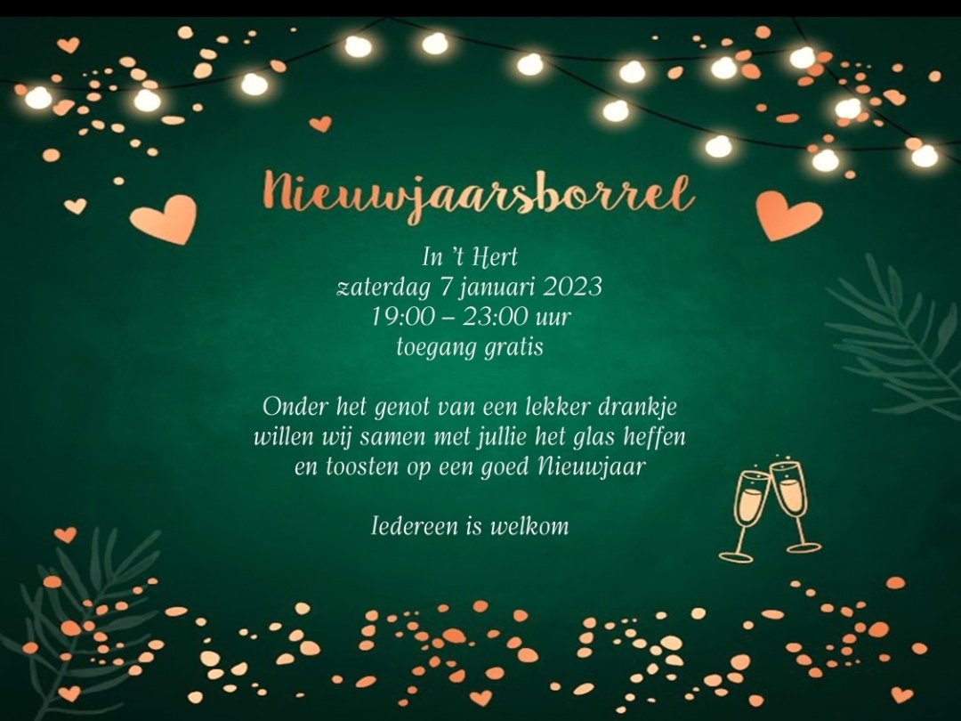 Bewoners #willemskwartier organiseren Nieuwjaars'borrel' voor alle wijkbewoners in wijkcentrum 't Hert #nijmegen