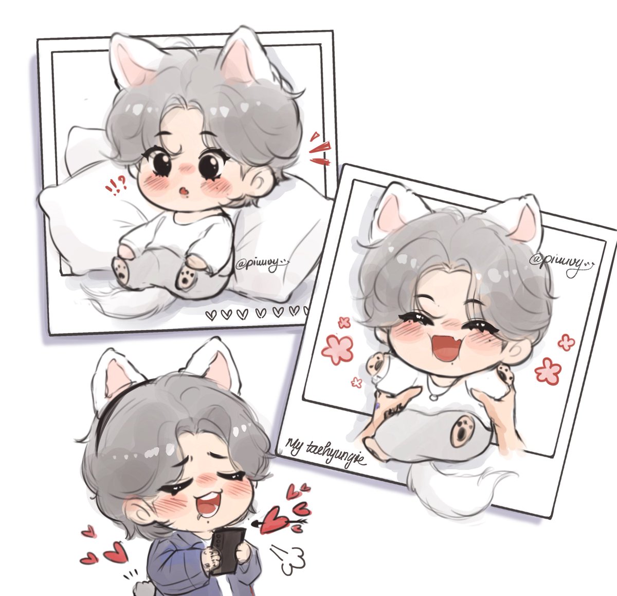 piuuvy's tweet photo. 🐰: Wanna come to see my lil cat 😉

#taekook #kookv #국뷔 #태국 https://t.co/DlpzV2lsnI