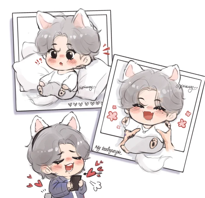 : Wanna come to see my lil cat #taekook #kookv #국뷔 #태국 
