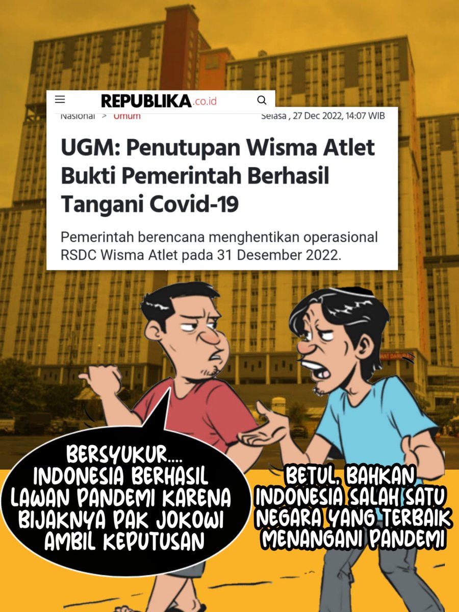Bersyukur atas semuanya
dan bagi ku my persident my Hero karena mengambil keputusan yang sangat tepat sejak awal pandemic
Jokowi Sukses Atasi Covid

#WismaAtlet