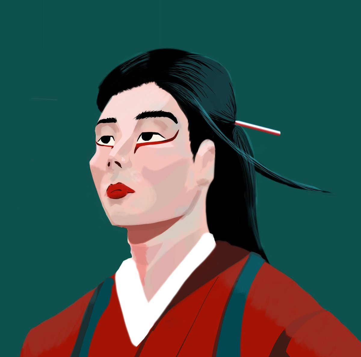 K_aphyr's tweet photo. So. Um. I did a thing. And it only took me waaayyy too many months to finish our dear Philanthropist #WKX 🤭

I did it for the amazing fic on AO3 by @Jaemyunie:  Sanguine✨️✨️✨️✨️ https://t.co/T6BocAV8DN