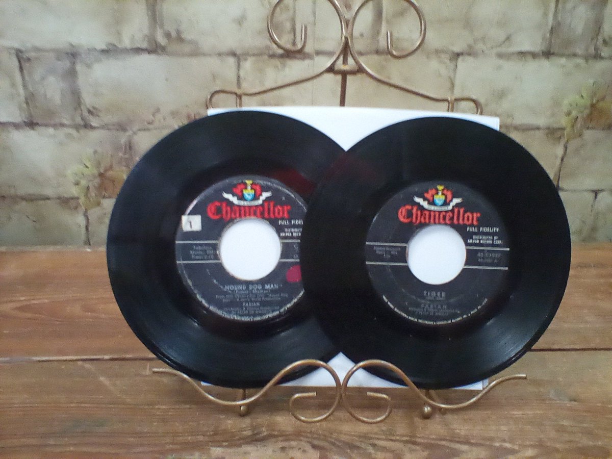 Vintage 45 Fabian Bundle of Two, Chancellor Records, Hound Dog Man/This Friendly World, Tiger/Migh... etsy.com/listing/130743…