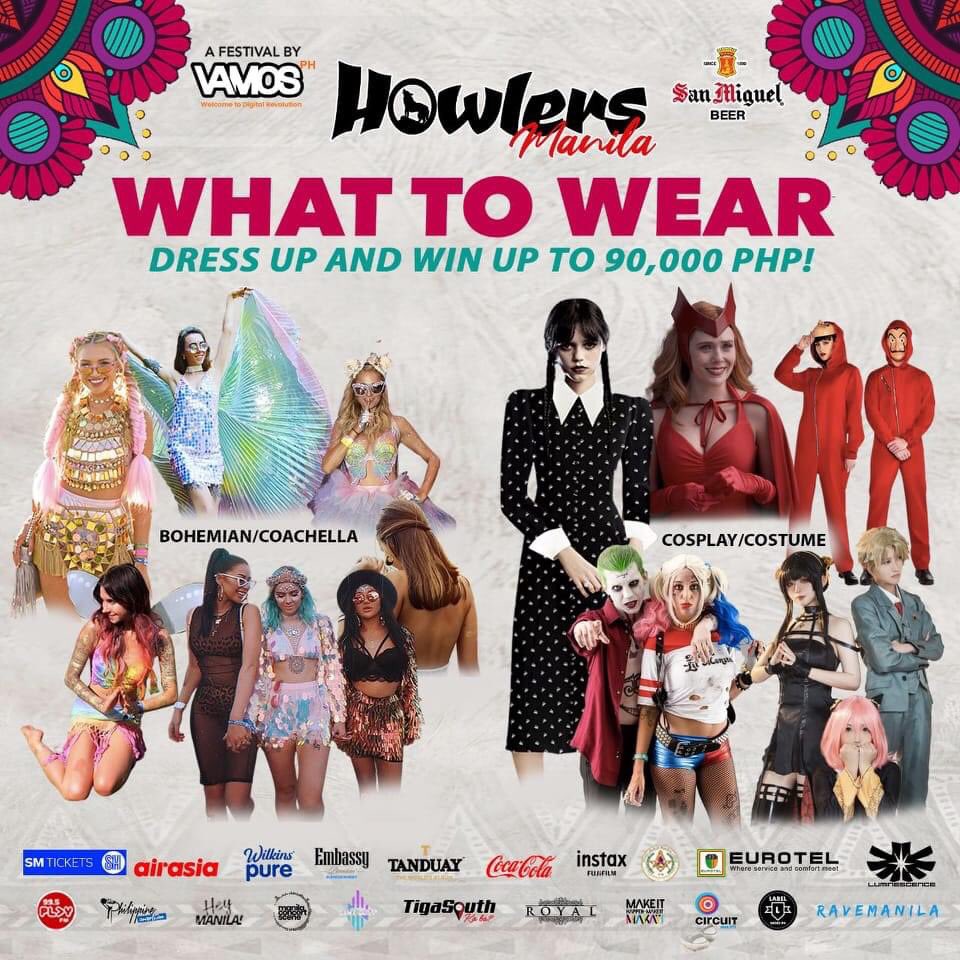 RaveManila's tweet photo. Ladies and gents! ICYMI, there will also be prizes for those who will put on their best costumes. 😎

So prepare your costume and we'll see you on January 21, 2022 for Howlers Manila! Get your tickets now. 🤩

And also.. WHO WANTS A GIVEAWAY? 😉

#RaveManila #HowlersManila2023 https://t.co/IAIn7OUdwv