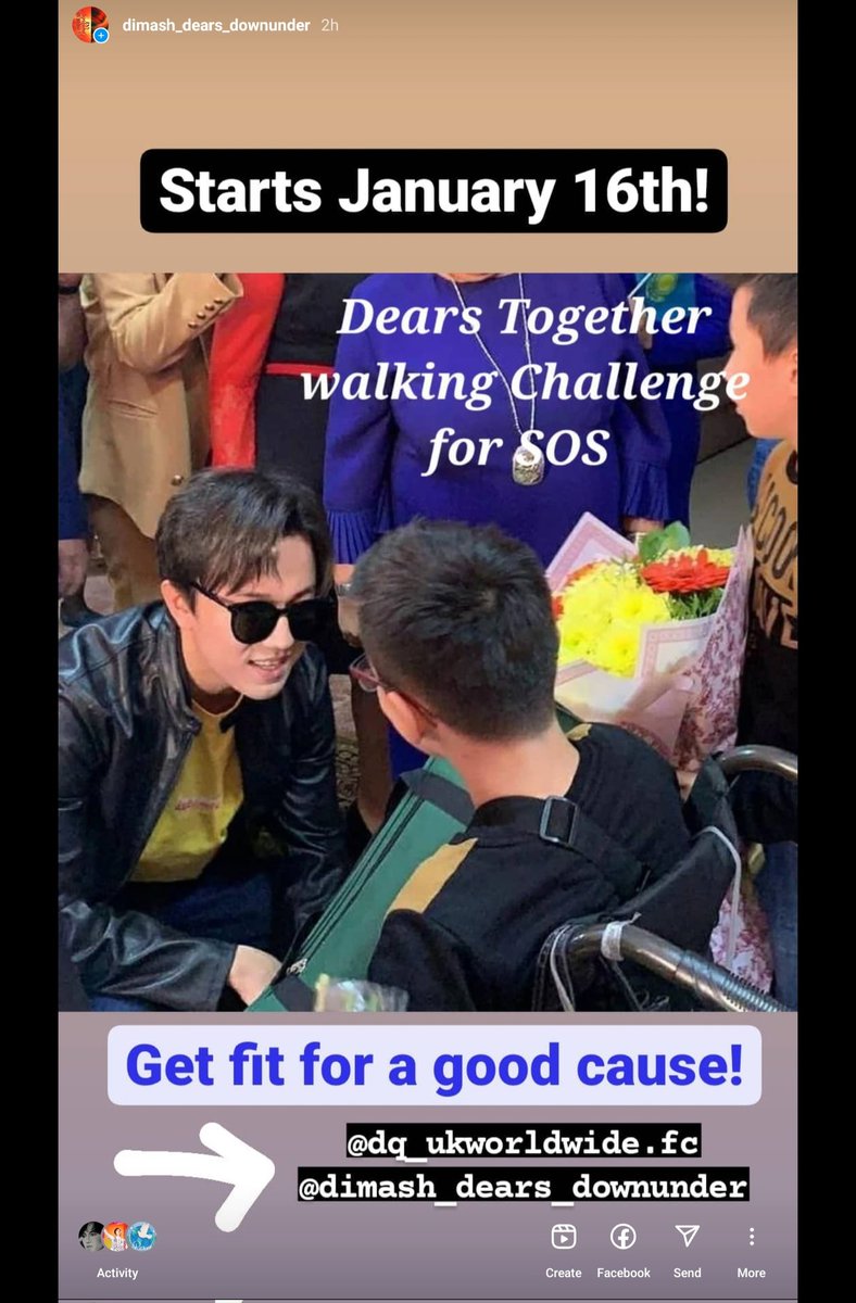 DinahBuchanan01's tweet photo. Hallo Dears ... We're starting our 'DEARS TOGETHER' Walking Challenge January 16th to raise money for our first SOS fundraising ... to buy Dombras for the kids. Please share to your clubs and other Dears.
PM me for more info. ❤️ #soswalkingchallenge #dearstogetherchallenge https://t.co/IHYS36q6ce