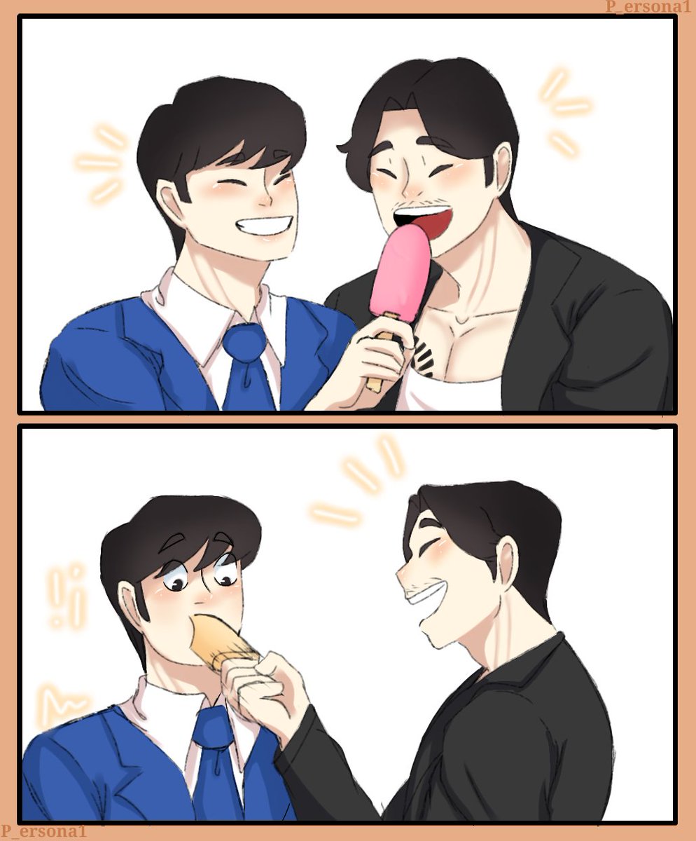 P_ersona1's tweet photo. Heladitos / ice cream  

Vasco: ¡Daniel, try mine too! (⁠≧⁠▽⁠≦⁠)

Daniel: ¡! 
.

#hyungseok #ซอกรึน #lookism 
#lookismfanart #외모지상주의 #Allhyungseok #AllDaniel #Danielpark  #Parkhyungseok #EuntaeLee #Vasco #이은태 #ลีอึนแท #วาสโก้ https://t.co/w5P8jX2B4C
