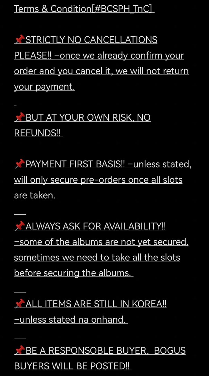 bluecartshop's tweet photo. TERMS &amp; CONDITIONS [#BCSPH_TnC] https://t.co/Qu8PflDDz1