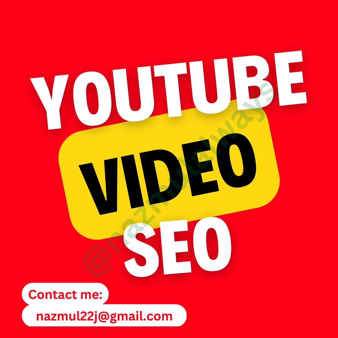 nazmulalways's tweet photo. YouTube video SEO
Please visit our Fiverr profile for more information https://t.co/KBkBQpsauo
 
#youtubeseo #youtubeseoservice #youtubepromotion #channel #youtube #youtubepromotionservice #youtubevideo #youtubevideos #newyoutubevideo  #videoseo #seo #video #job #jobs #business https://t.co/U2tzflEMGI