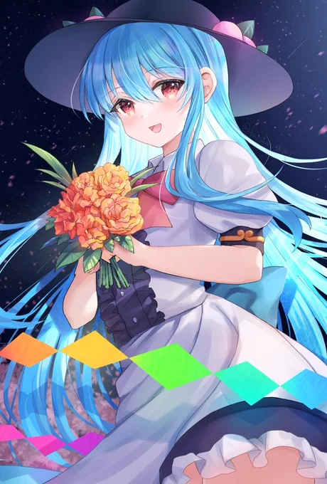 【宣伝】サークル 愛の枷様にて、天子ちゃん描かせていただきました! #東方 