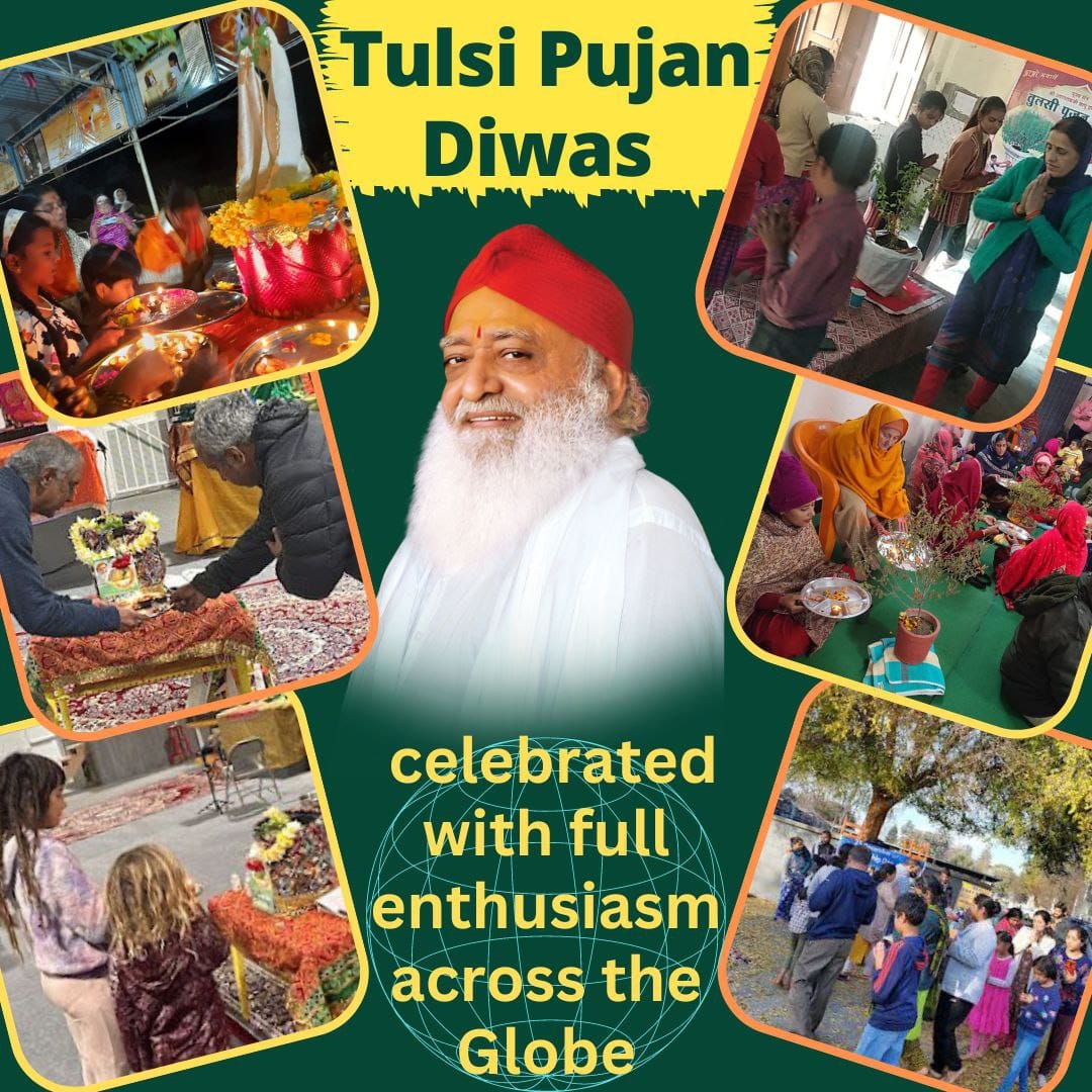 BhedeTejram's tweet photo. संत श्री आशारामजी बापू
Tulsi Pujan Diwas
Worldwide Celebrations . Tulsi hi swastha sanjiwani hai.
#वैश्विक_स्तर_पर_मची_धूम https://t.co/UFy9jID5QD