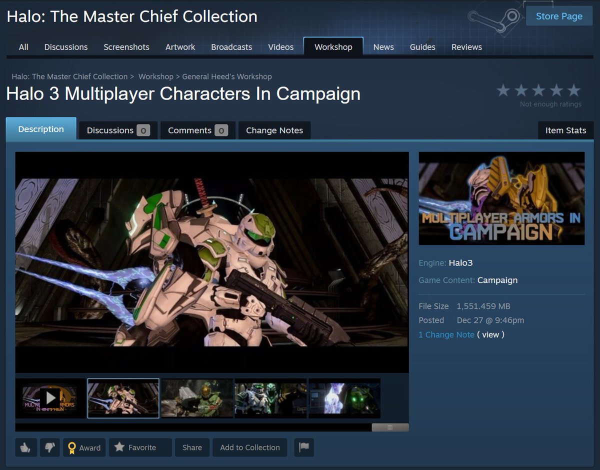 Generalkidd's tweet image. ATTENTION ALL HALO GAMERS!
The Halo 3 Multiplayer Characters in Campaign Mod is finally up on Steam Workshop! Enjoy! 

steamcommunity.com/sharedfiles/fi…
