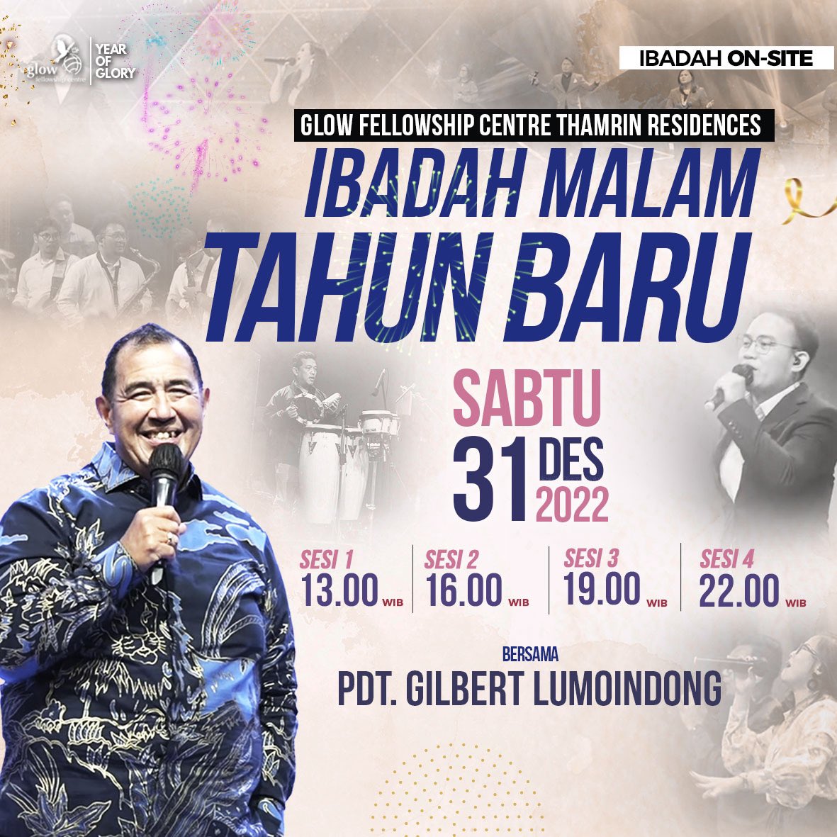 Rayakan Malam Tahun Baru saudara di Rumah Tuhan <a href="/GBIGlowFC/">GBI Glow FC</a> Thamrin Residences