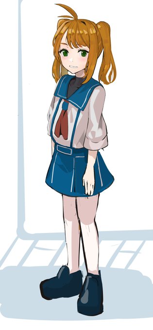 #フォロワーさんの絵を自分の絵柄で描く 

おまたせしました～

@Nietzsche_KMKD先生のオリジナル恋愛ADV「LAST SUMMER ReFrain.」岬 菜生さんでした

のりのよい友人が一緒に描いてくれたので一緒に張らせていただきます。

←solokitsune →宇薙先生@_una123

https://t.co/76IuHuotrC 