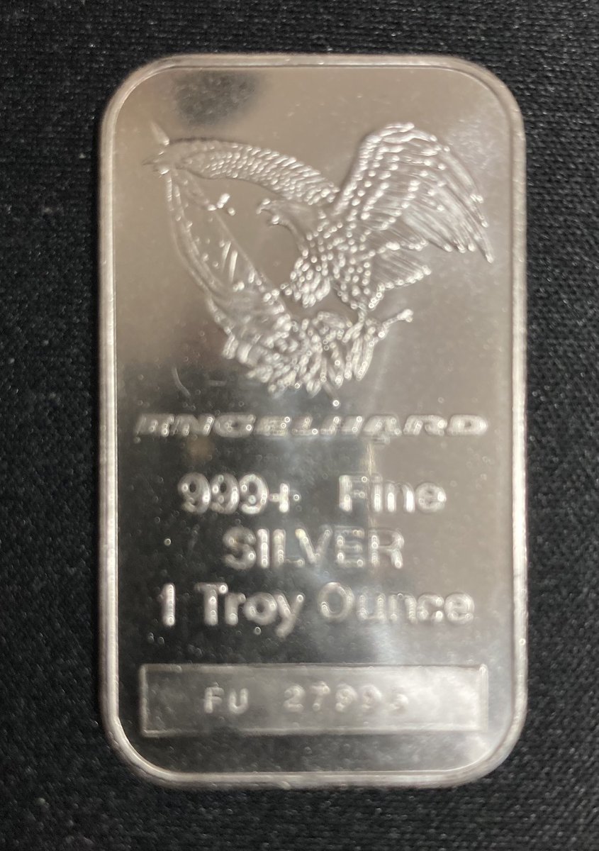 GenXcollectible's tweet photo. New acquisition arrived today.  If my research is correct only about 2k made with this serial number letters.
#Silver #EngelhardBar #silverstacking #classicsilver https://t.co/FaC1GxoDKr
