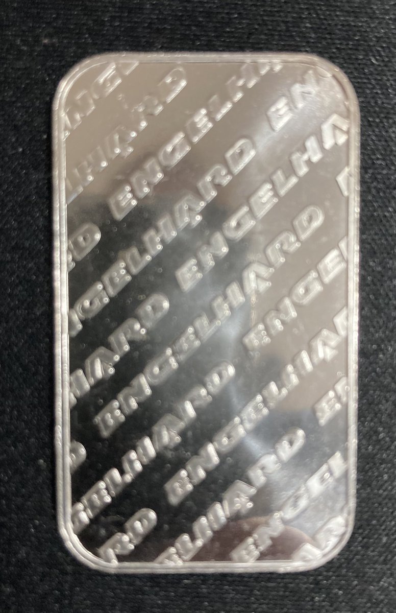 GenXcollectible's tweet photo. New acquisition arrived today.  If my research is correct only about 2k made with this serial number letters.
#Silver #EngelhardBar #silverstacking #classicsilver https://t.co/FaC1GxoDKr