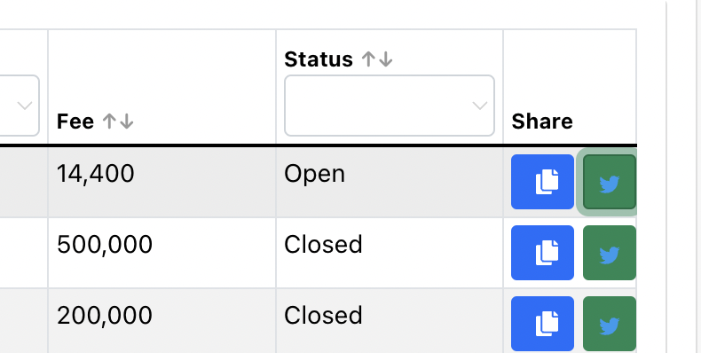 Share buttons added to the Buildings table.

Barn is Open
Land: 20 🏝️
Community: 1 🌍
Fee: 14,400 🪙

Twitter: <a href="/wolfdotgame/">Wolf Game</a>. Generated by wolfgame.tools 

wolfgame.tools/full-game?buil…