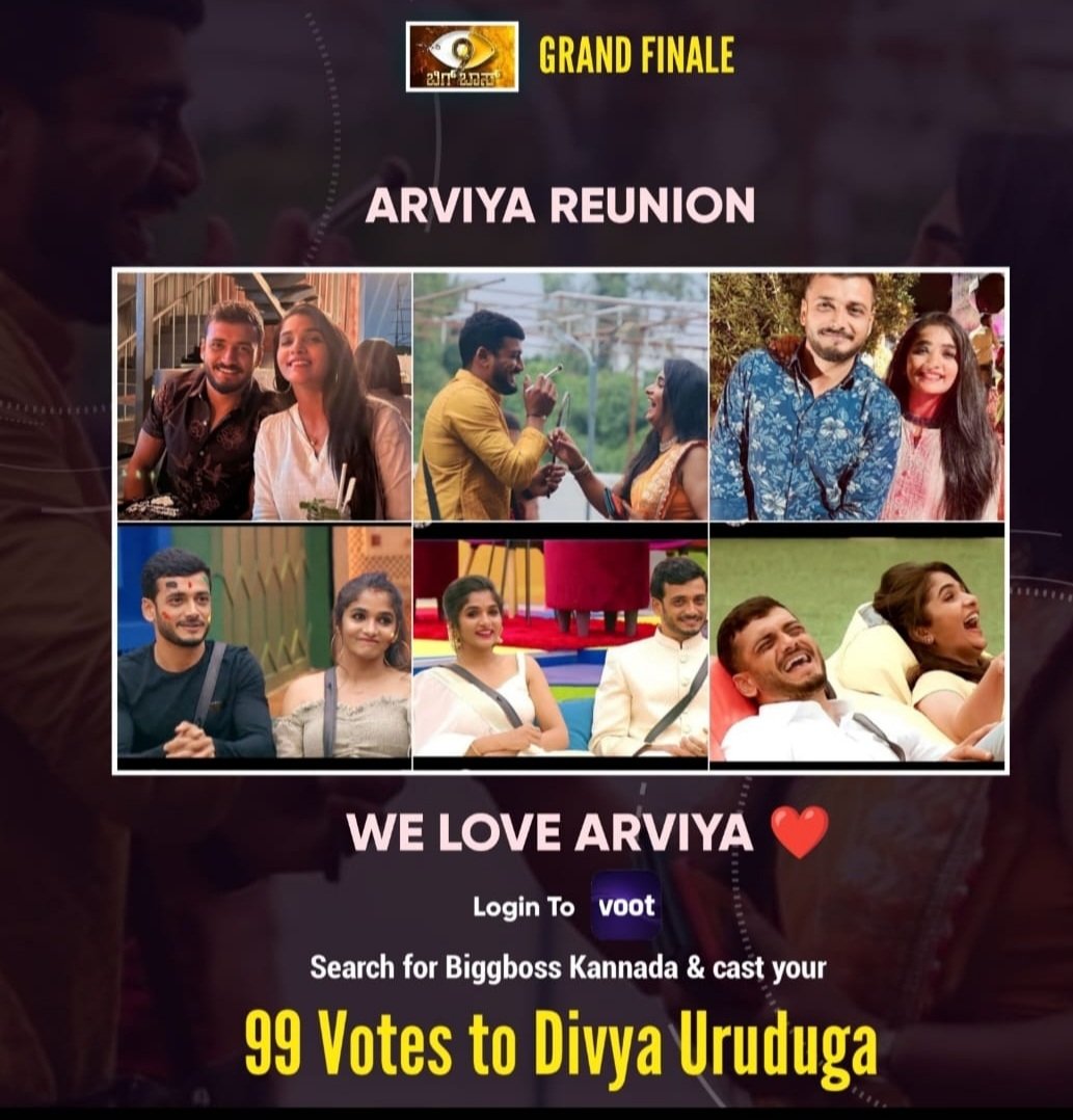 divyaurudugafc's tweet photo. Keep voting #DU in large numbers.
Excited to watch #Arviya tonight.

#AravindKP
#BBK9 https://t.co/stRoIyDa61