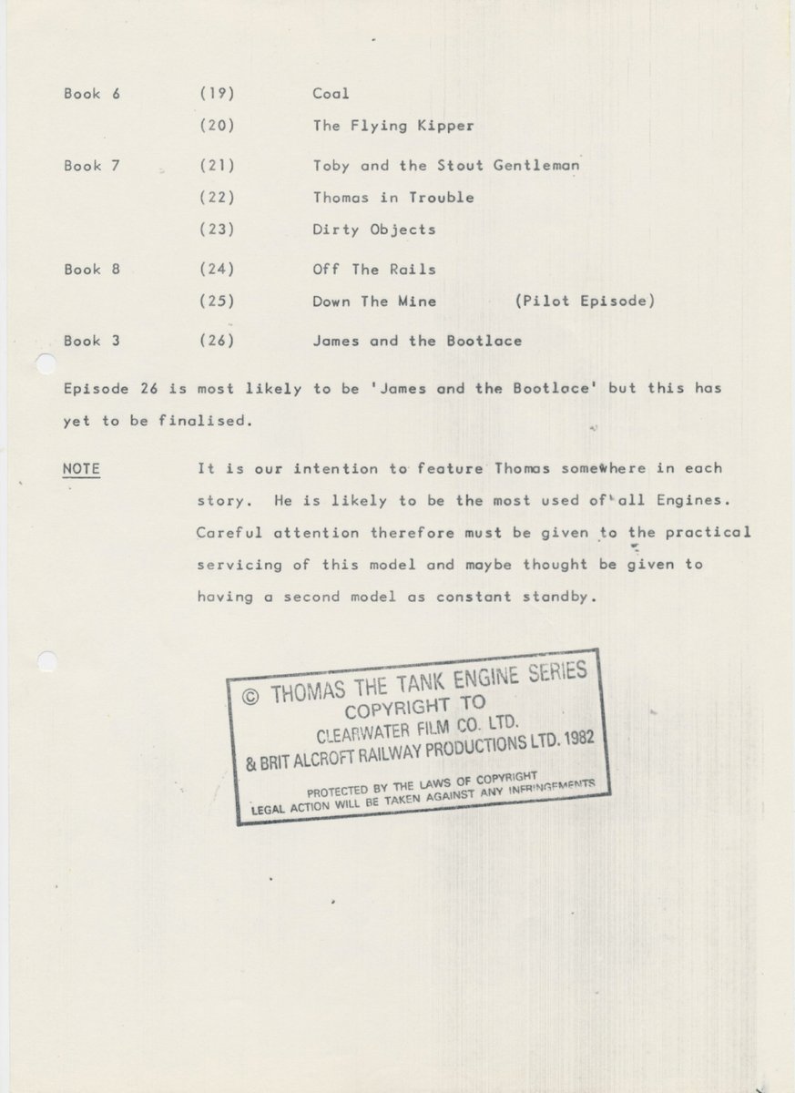 UlfsteadEstate's tweet photo. And the special surprise is.........

Another Down the Mine pilot script!

Just teasing! It's actually a full Production Packet for Thomas the Tank Engine made in 1982! It's full of amazing surprises!

View it in its full here in the Google Drive: https://t.co/ZRF1poqOEG https://t.co/Ncl6Dxcy6F