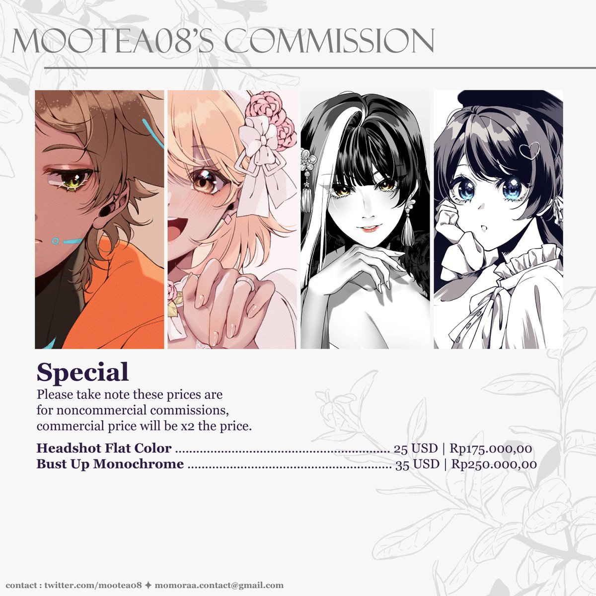 mootea08's tweet photo. [Likes/RTs are super appreciated! 💜]

I am opening first batch commission for next year!
- Commission detail : https://t.co/UGUi8Z6TCs

Feel free to DM me if you're interested or have any question! 💜💜
#Commission #commissionsopen https://t.co/Tr7AHaKrbo