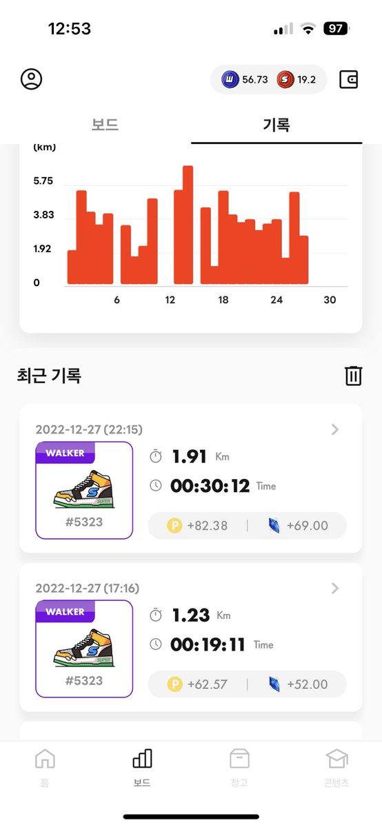 linaken80's tweet photo. 12/27 오운완 
#superwalk #M2E #P2E #CREW #Basicmode #KGG @superwalkersSW https://t.co/qUTkHebefZ