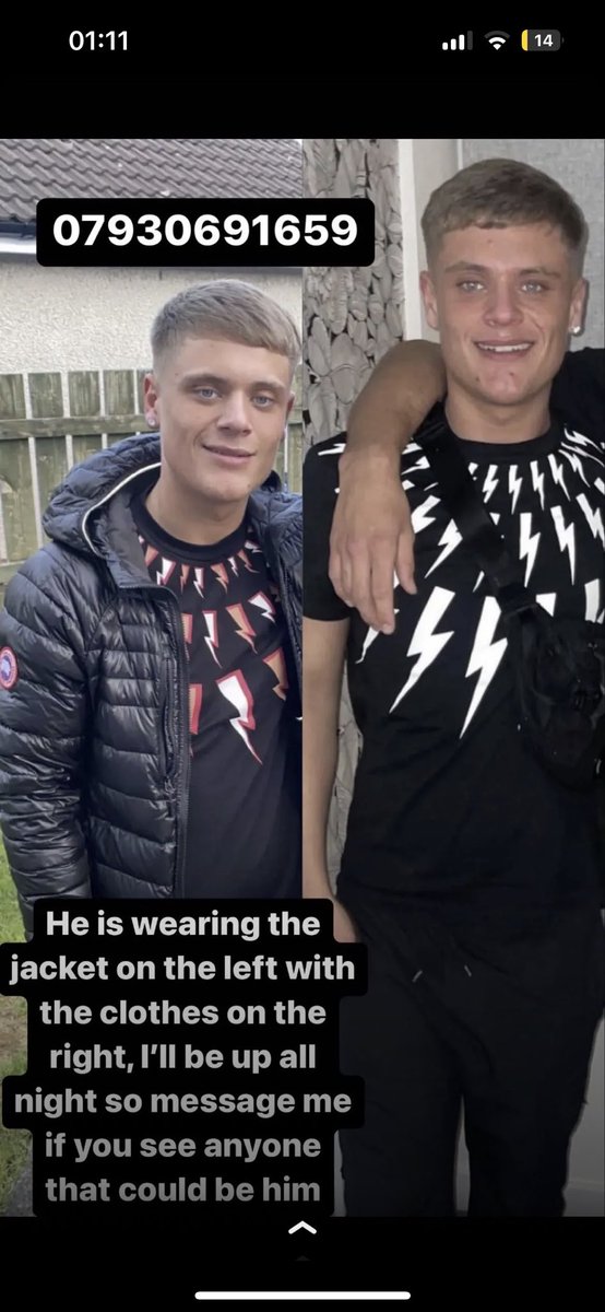 _cammymoore's tweet photo. If anyone has seen or heard from @JamieAitchiso19 please let me or any other of his pals know he’s been missing since 6/7pm last night last seen next to the regal in Bathgate please rt 💙 https://t.co/5z66zSbyoj