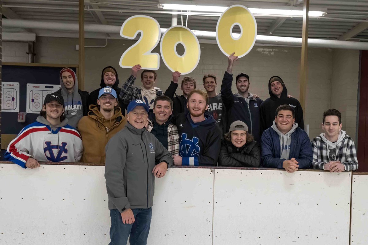 CVCAHockey's tweet photo. 200 Wins for Coach Fairchild and over a decade of players and Alumni on hand to congratulate him. What a difference this wonderful Coach has made in their lives. @gchshl @SOTPodcast @CVCAathletics @cvcalivestream https://t.co/GApah4ztRf