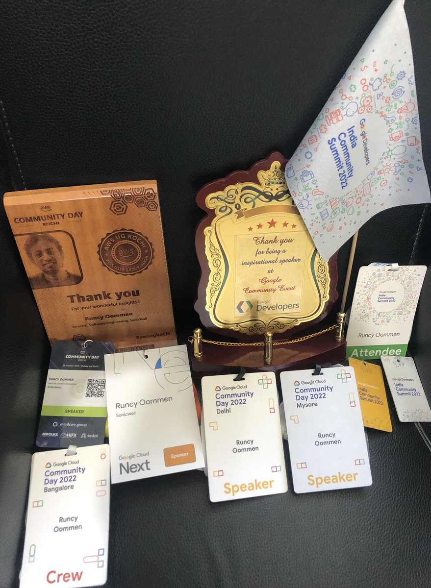 runcyoommen's tweet photo. Contributing back to community remained prime objective in 2022 & was happy to speak to various audience for #GoogleCloudCD Got invited to present at #AWSCD & #GoogleCloudNXT
Had amazing time organising the flagship #CCD event & multiple offline meet-ups for @gdgcblr as well ๐ https://t.co/mCwI0KxmX7