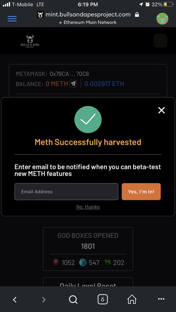 Pihana808's tweet photo. So stoked to have minted $METH just by holding @ToyMories. Can’t wait to see where this golden road goes?? 🚀 🌝 
#FaMorie #ToyMories #BAP #BullsandApeProject https://t.co/BtDcVMMT3D