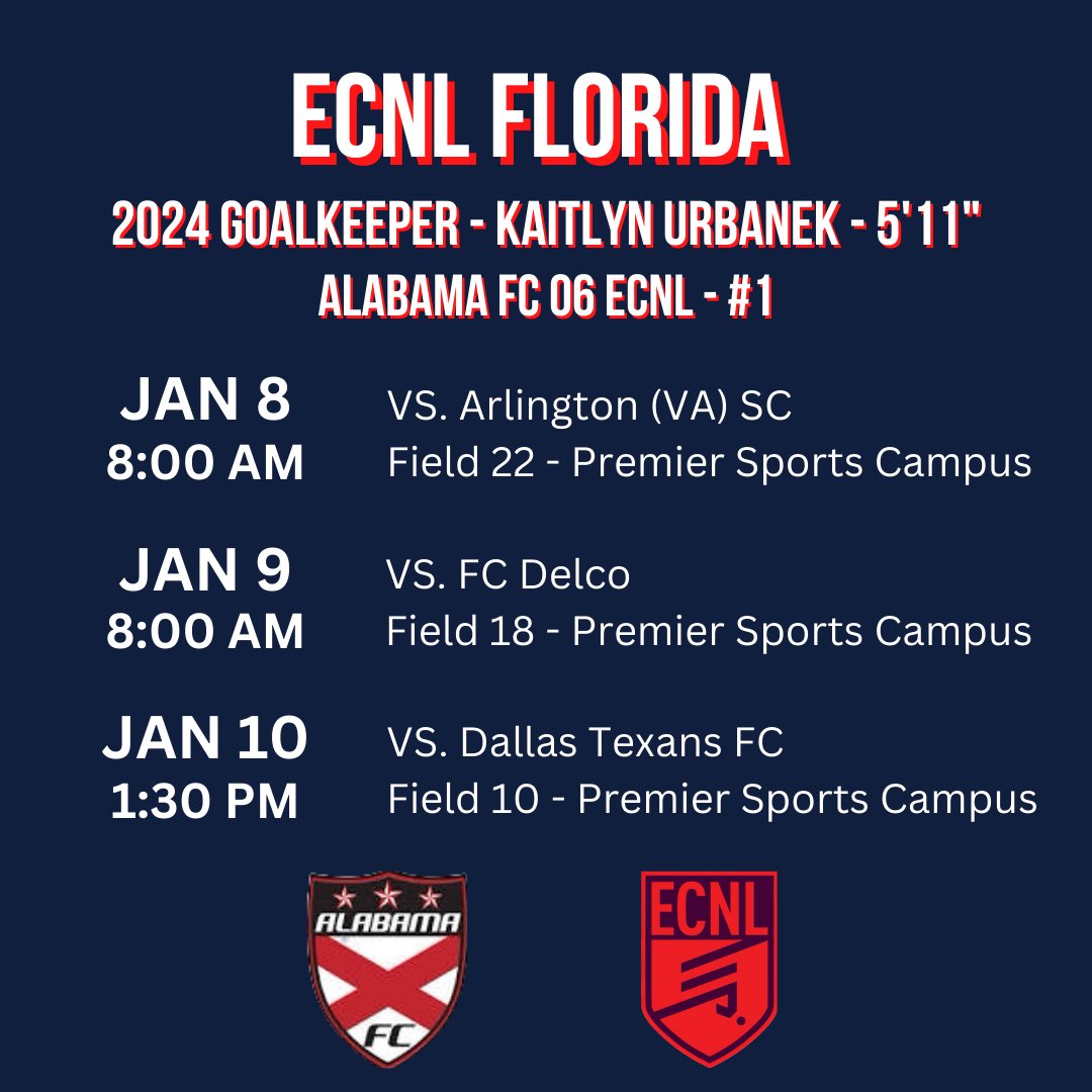 SO excited for #ECNLFL!! <a href="/ImCollegeSoccer/">College Soccer Truth ™</a> <a href="/ECNLgirls/">ECNL Girls</a> <a href="/Bham_United/">Alabama FC/Birmingham United</a>