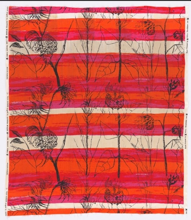 Van Gogh textile by Althea McNish (1959) Image via @MuseumModernArt