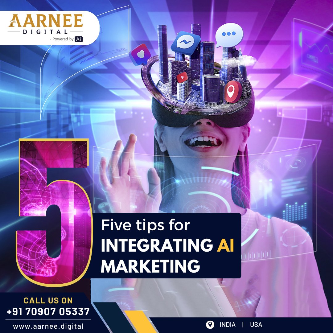 aarneedigital's tweet photo. 1. Improve your PPC campaigns
2. Enhance user experience on your website
3. Create chatbots to help your audience
4. Aid your email marketing campaign
5. Create better content

#digitalmarketing #marketing #content #AI #seo #branding #ads #googleads #ads #SMM  #aarneedigital https://t.co/a9Hz5NOE44