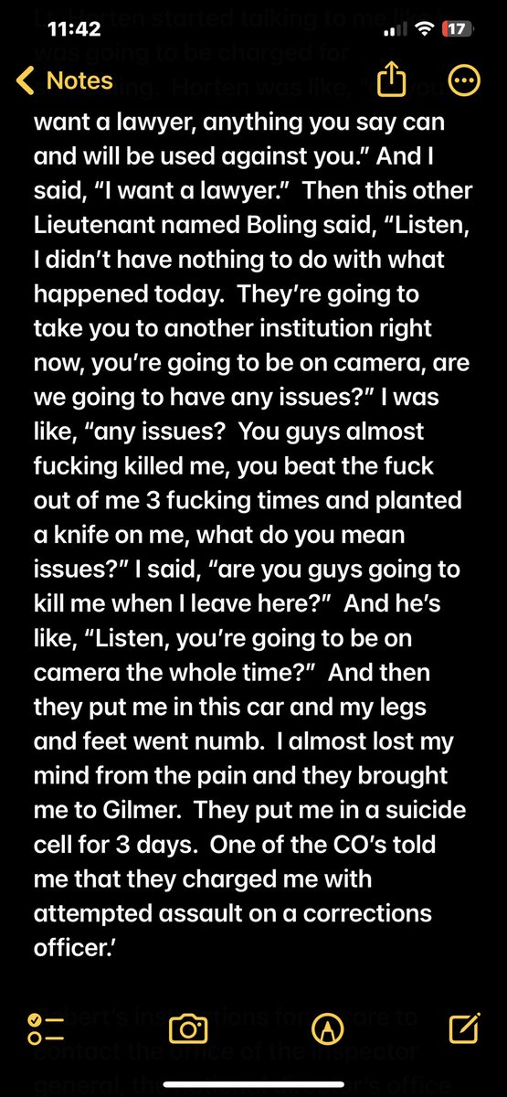 RobertSharp79's tweet photo. This is the call between Robert and I, that I transcribed, which gives a detailed account of the assault on him committed by COs and Lieutenants at FCI McDowell @keribla @MarshallProj @FAMMFoundation https://t.co/fQxpTj9CRW