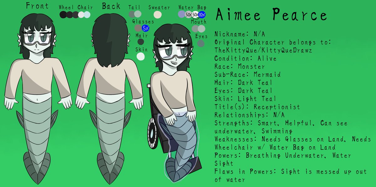 TheKittyQue's tweet photo. Aimee Pearce Ref Sheet (C.R.P.W.)
Meet Aimee Pearce! A C.R.P.W. Receptionist! https://t.co/4q4CGBVrA6