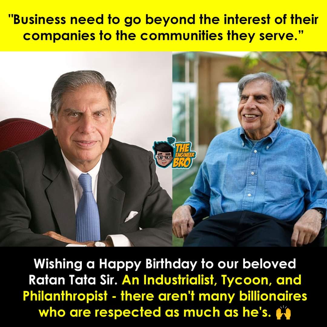 Happy birthday to the Legend
Ratan tata sir 