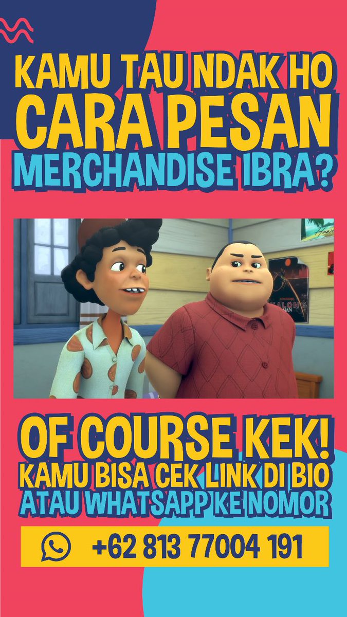 ibraberkisah's tweet photo. Tentunya kamu bisa pesan di sini https://t.co/UHFUdigX1P 😍

#ibraberkisah #animasi #merch #aniamtion #viral #trending #TrendingNow https://t.co/DQyvcqLb06