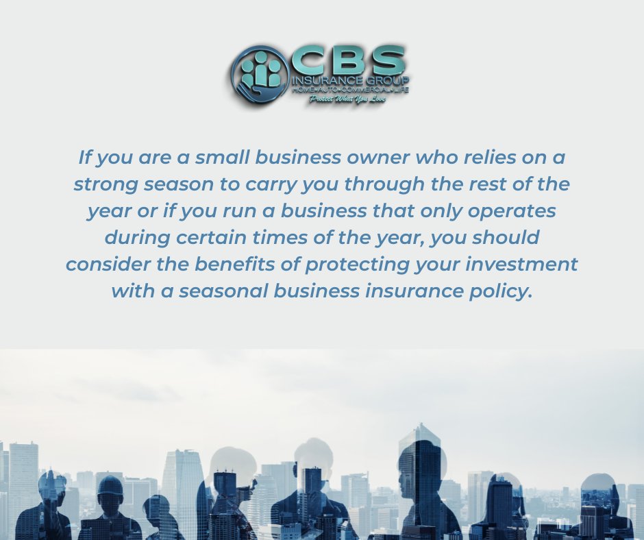 insurance_cbs's tweet image. Seasonal business insurance isn’t right for every business owner but can come in handy if your business gets an increase in consumers during different seasons. Let us review your plan for free to see if your business requires it. #businessinsurancetips #businesssense #bizhub
