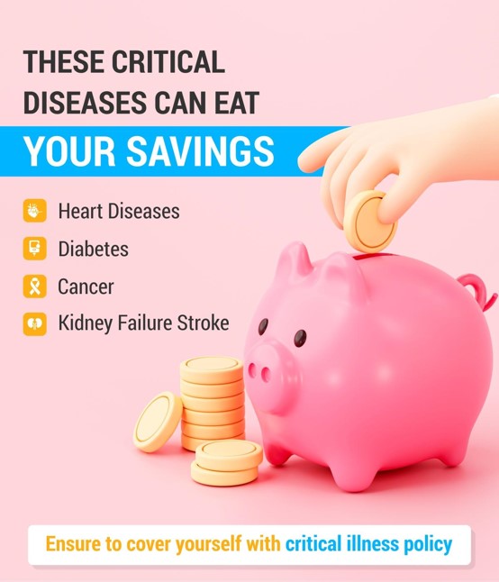 dkv72's tweet photo. It's crucial for you to look beyond the need of having a basic health insurance policy. You need to have a critical illness cover which will provide additional coverage in case you're diagnosed with a critical illness. Contact me to buy health insur https://t.co/FkDVDrhuAL https://t.co/XOHKhzEgK6
