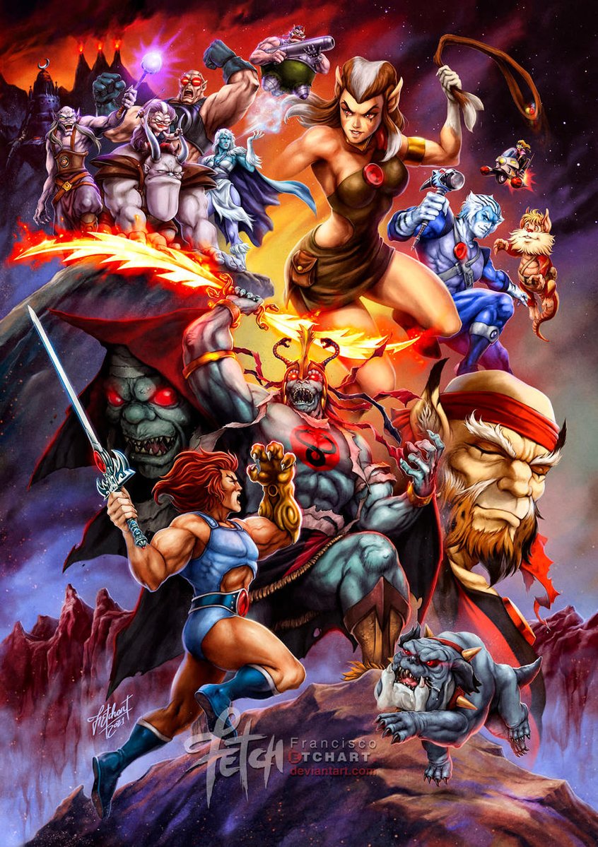 GamesofTurtle's tweet photo. #Got, #thundercats selection:

#NewThundera by #franciscoetchart

#gamesofturtle #fantasyart #Argentina #swordandsorcery #happynewyear2023 https://t.co/Njb8jryIMm