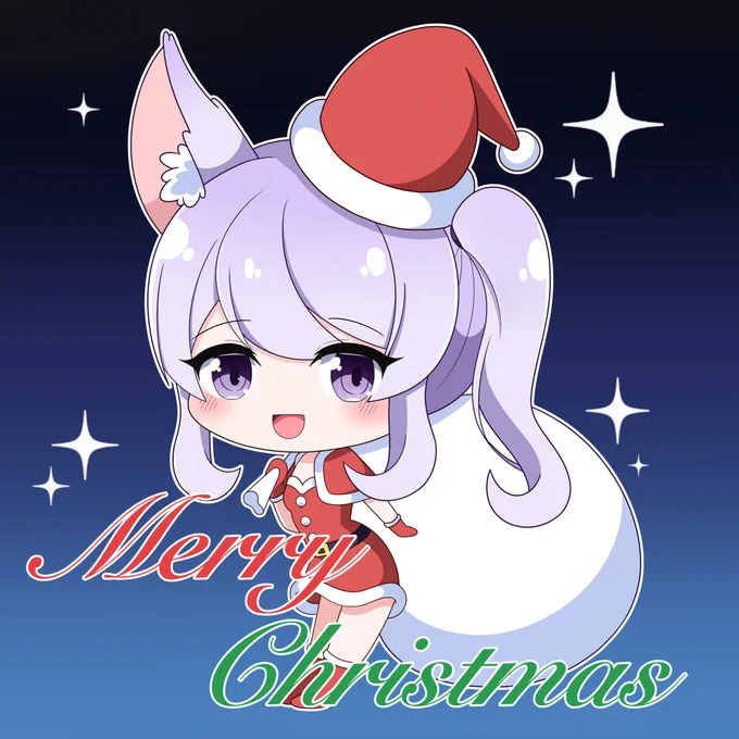 ケモ耳サンタ #オリジナル #デフォルメ #ケモ耳 #クリスマス #サンタ #サンタコス  