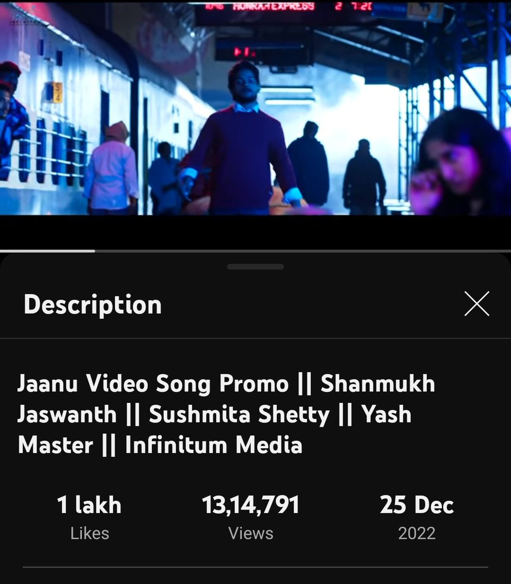 Think_Crazy09's tweet photo. 100k likes with 1.3M views still trending on 3rd day 💥💥💥
#Shannu
#ShanmukhJaswanth
#Jaanu https://t.co/LLrlro2n7w