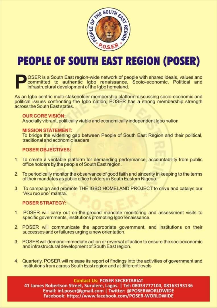 POSERWORLDWIDE's tweet photo. OUR LEADERS ARE NOT BEING COERCED, THEY ARE WILLING SLAVES 

There is little evidence of coercion, our direct experience shows that Igbo leaders are not only willing, they jostle to become slaves in exchange for political patronage.
Let's hold them accountable 
#POSER https://t.co/TG4snBWaDL
