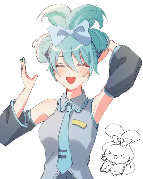 数ヶ月前に描きましたのミクちゃんでもツイート忘れた!!!笑 