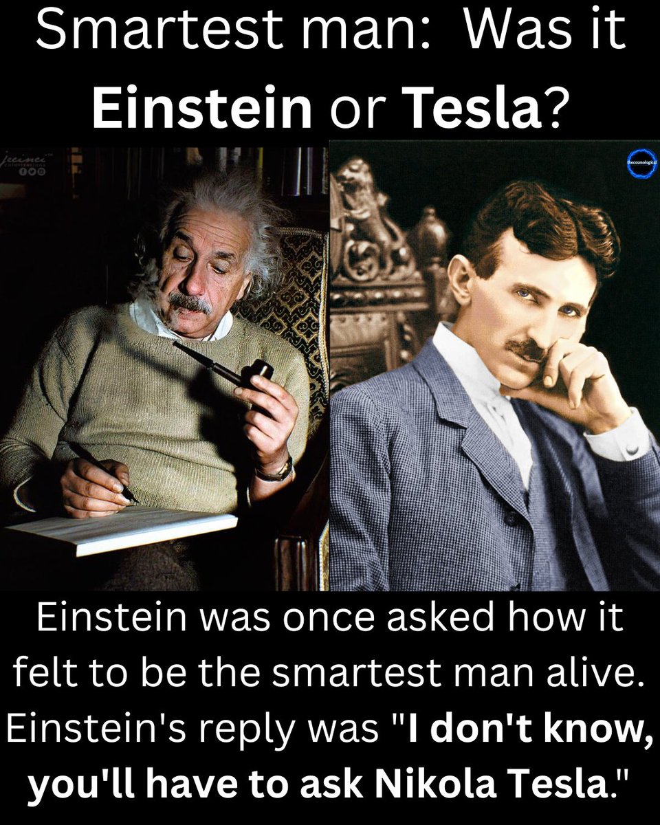 th_cosmological's tweet photo. What's your opinion about this?

#einstein #Tesla https://t.co/eJSSMVqMho